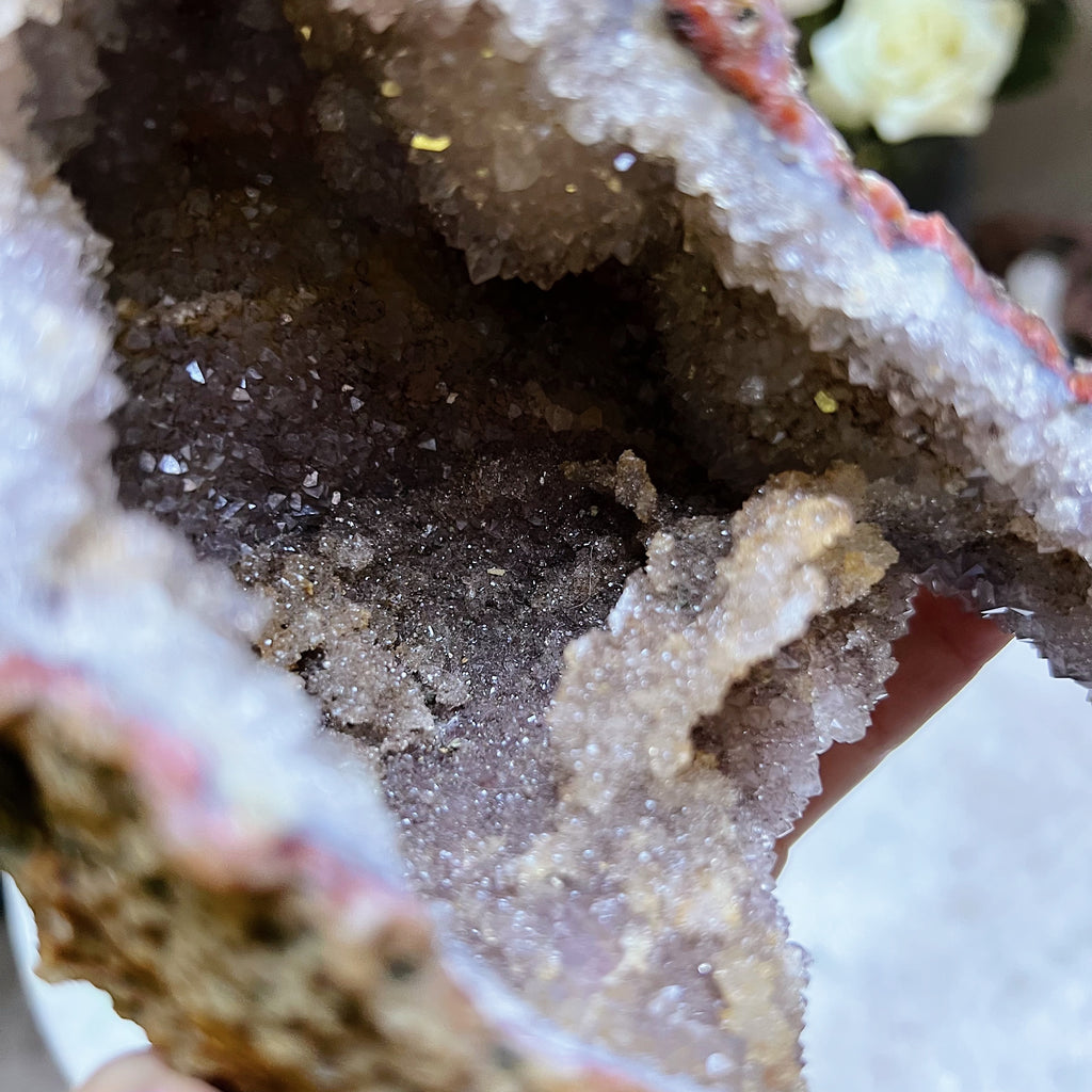 Sparkly Druzy Red Amethyst
